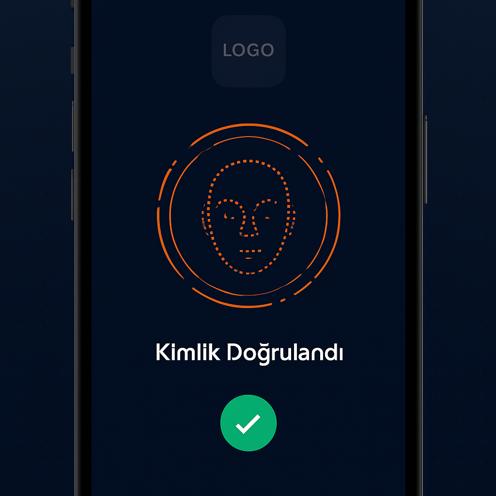 FaceID biyometrik doğrulama ekranı