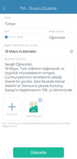 Duyuru Takip Modülü