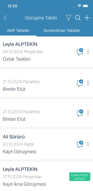 Görüşme Takip Modülü